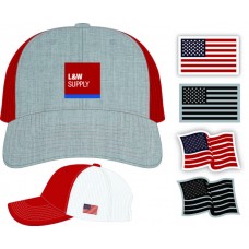 Richardson Snapback Trucker Cap "with" USA Flag LW112F